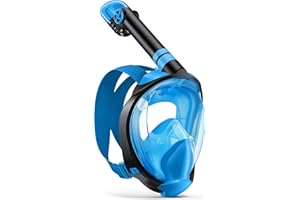 Zenoplige Full Face Snorkel Mask Adults,Dry-Top Snorkeling Gear with Camera Mount,Foldable 180-Degree Panoramic Scuba Mask for Snorkeling Diving Swimming Travel,Snorkel Mask Anti-Fog & Anti-Leak
