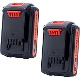 Tulepowceeng 2 Pack 20V 4.0Ah Lithium Replacement Battery Compatible with Black and Decker 20v Cordless Power Tools, Replacement for 20v Battery LBXR20 LB20 LBX20 LBX4020 LBXR20-OPE LBXR2520