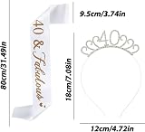 IRYNA 40th Birthday Sash Tiara Set Crystal Crown Fabulous Party Decorations view 2