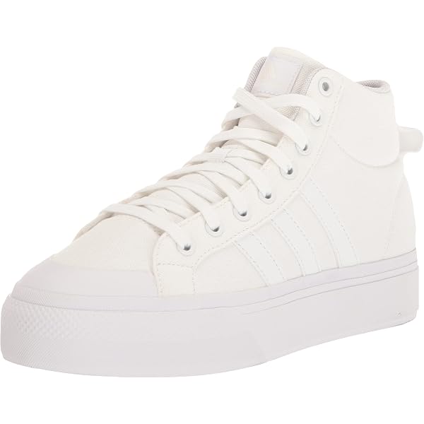 Amazon.com | adidas Originals,Womens,Nizza Platform Mid,White/White/White,4.5  | Fashion Sneakers