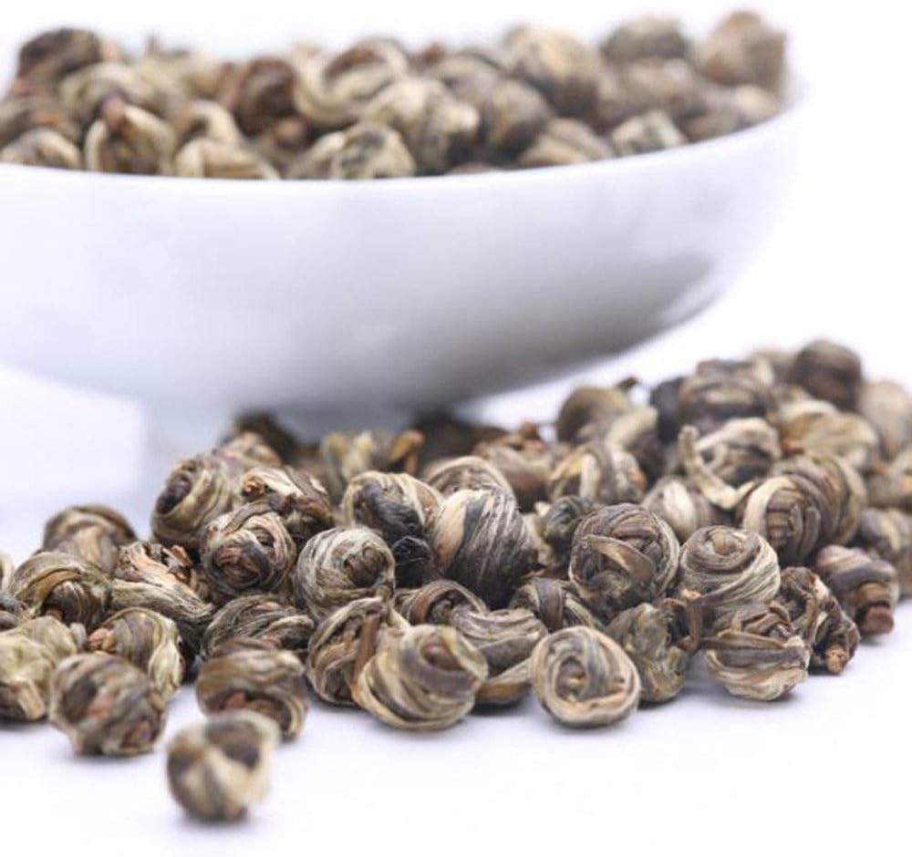 Premium Organic Pearl Jasmine Dragon Ball Green Tea Hand Rolled - 4 ounces / 113 grams