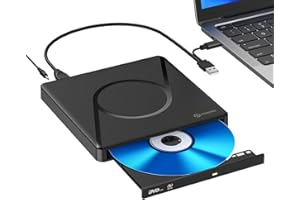 External 3D Blu Ray DVD Drive Burner, PHIXERO Portable Blu-ray Drive USB 3.0 with 4k Ultra HD Blu-ray Drive and USB Cable for