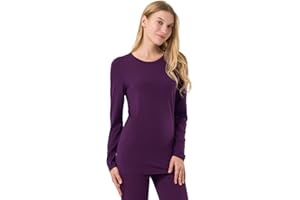 Merino Protect 100% Merino Wool Base Layer Women Thermals Underwear Lightweight Soft Long Sleeve Shirt for Hiking Skiing