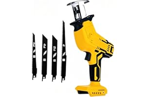 Yangtzone Reciprocating Saw for DeWalt 20V Battery, One-Handed Cordless Recipro Saw 0-3500 SPM Variable Speed, Easy Blade Change, 4 Blades for Wood/Metal/PVC Cutting(No Battery)