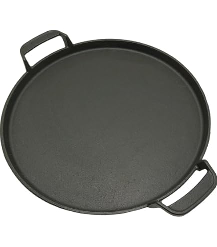 11 Inch Pre-Seasoned Cast Iron Griddle – Round Tortilla Pan For Stove, Grill & Oven Use
