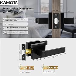 KAMOTA Privacy Door Levers, 7 Pack Matte Black Door