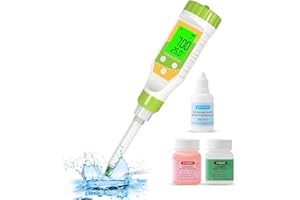 GISNPA Digital pH Meter for Food, 0.01 Resolution High Accuracy Food pH Tester with Backlit LCD Display and ATC for Meat, Bre