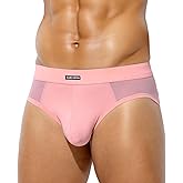 Casey Kevin Men's Sexy Briefs Mesh Breathable Low Rise Bulge Pouch Underwear