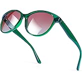 SIPHEW Vintage Round Polarized Sunglasses for Women,Trendy Retro Designer Sunglasses w UV Protection for Outdoor/Medium Fit