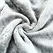 Interlink-UK 37Inch Silver Christmas Tree Skirt Luxury Faux Fur with Snow Xmas Tree Skirt Wonderful Time for Christmas Home Decorations