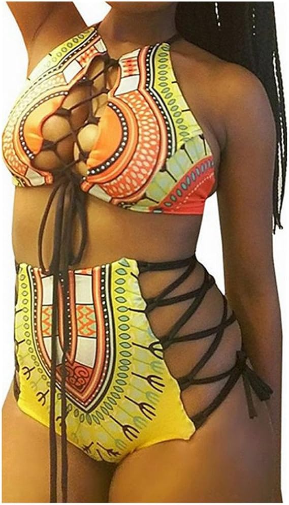 african high waist swimsuit