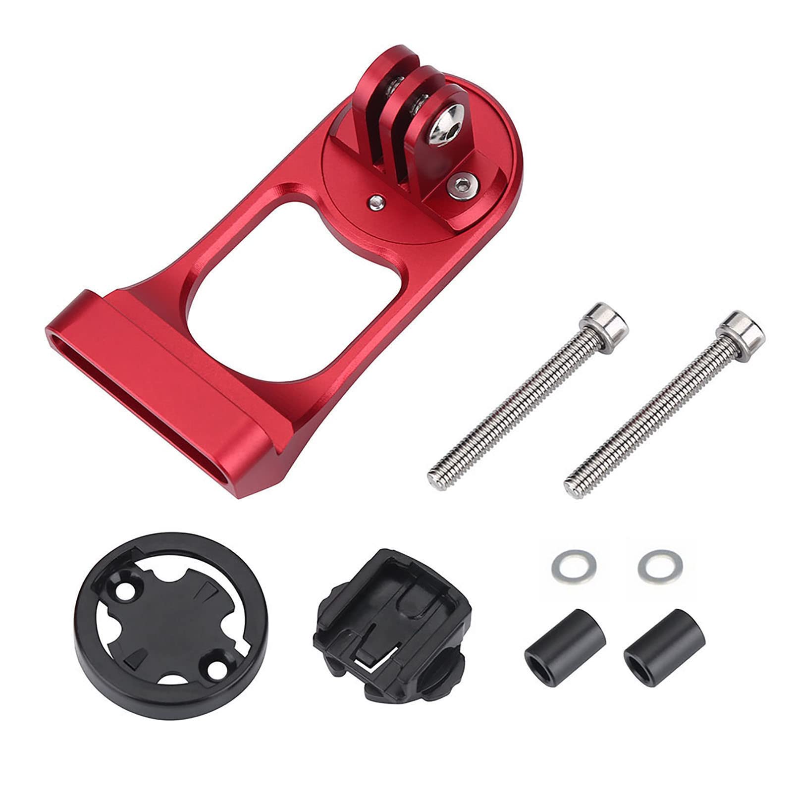 Dioche Extension Bracket, Bike Computer Mount Holder Aluminum Alloy Cycling Bike Stem Extension Mount Holder (Red)