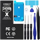 XYIRMCYF 24300mAh Super Capacity Battery Compatible with iPhone X, New 0 Cycle Li-Polymer Replacement Battery for iPhone X, with Professional Repair Tool Kit