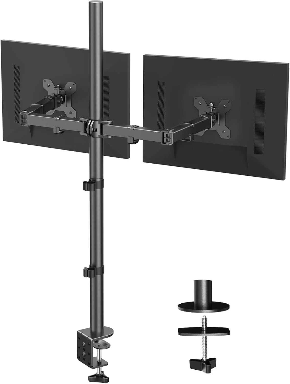 HUANUO Dual Monitor Stand with Extra Tall Pole 39.37 inch, Fully