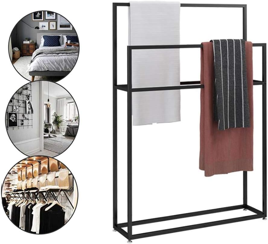 Wing Metal Free Standing Towel Rack, Large Towel Holder