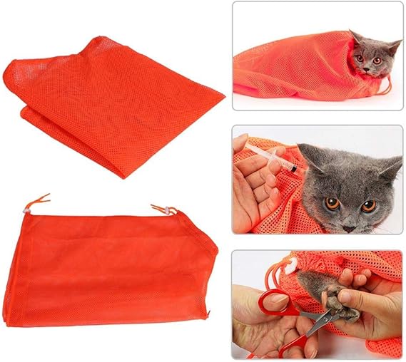 Amazon おちつくネット 保定袋 猫 キャット コントロールバッグ メッシュ 注射 脱走防止 爪切り 通院 強制給餌 点耳薬 耳掃除 ご自宅で 点滴補助具 ペット ショップ 動物病院 ペット美容室 飼い主家庭など 保護具 多機能 全5色 Ochun ネイルケア 通販