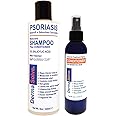 Psoriasis Shampoo and Leave-In Styling Spray Conditioner (Combo Pack) | Detangler for Sensitive Skin, Soothing Anti Dandruff, De-Flake, Dry Scalp Treatment for Seborrheic Dermatitis & Damaged Hair