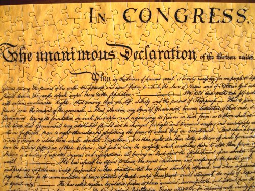 American Documents The Declaration of Independence Jigsaw Puzzle, 750-Piece