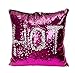 Idea up Reversible Sequins Mermaid Pillow Cases 4040cm with Magic Mermaid Sequin (Party Pink and Silver)