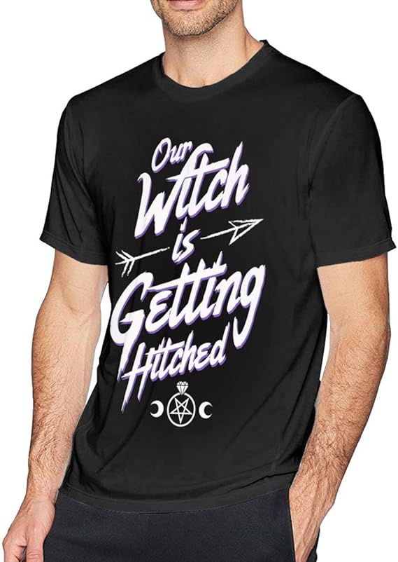 Amazon Goth Witch Bachelorette Casual Fashion Not Easy To Shrink Mens T Shirt 1 Black Clothing