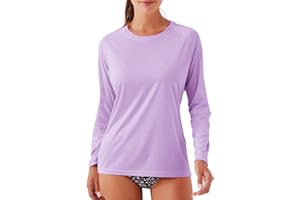 NAVISKIN Women's UPF 50+ Sun Protection Long Sleeve Shirts Rash Guard Shirts Quick Dry Lightweight Hiking Shirts