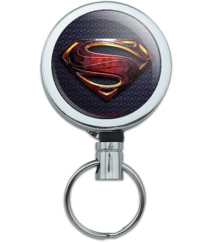 Portabadge Retrattile Con Bobina – Superman Simbolo, Per Infermieri, Insegnanti, CNA