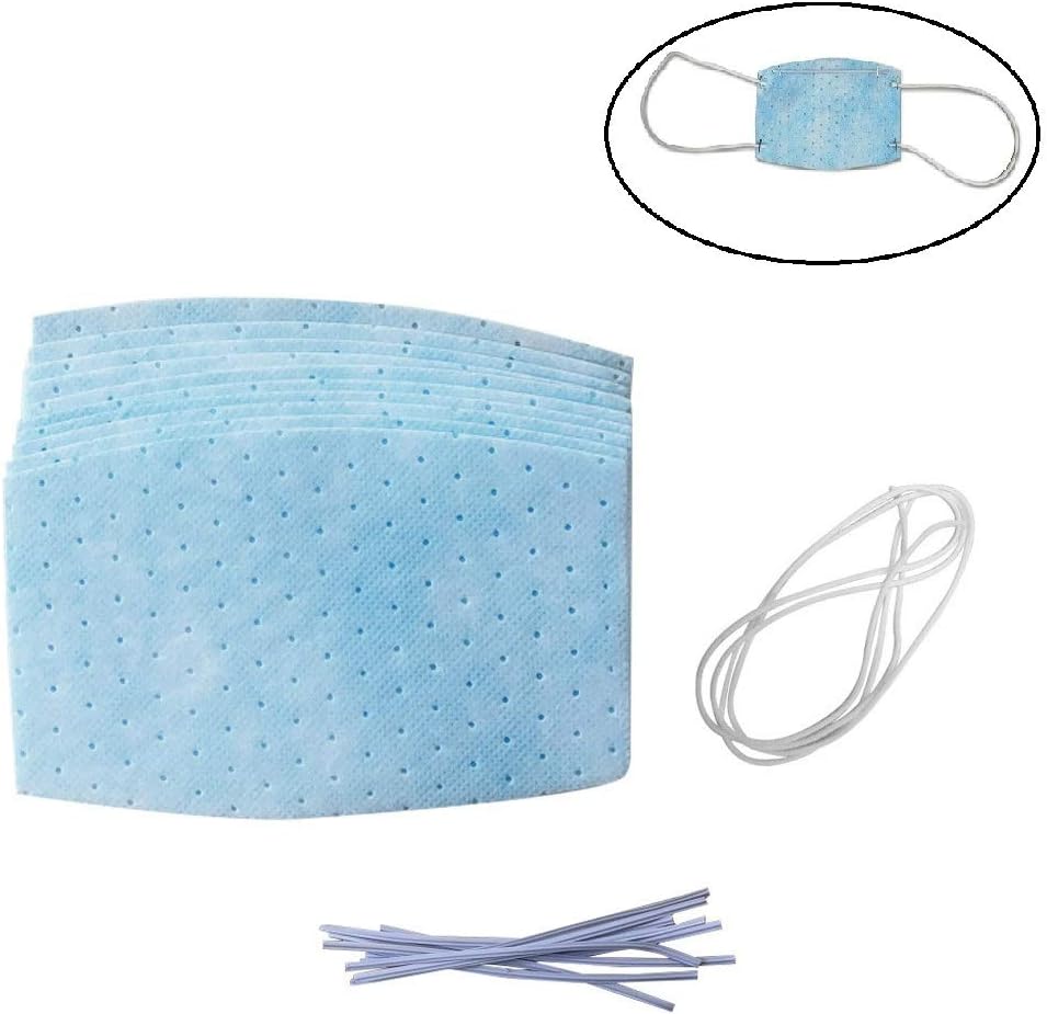 Lookvv Homemade Face ๐๐๐๐ DIY Kit, Elastic Band with Three Layers Filter Fabric and Nose Clip, Arts and Crafts (10 Pack)