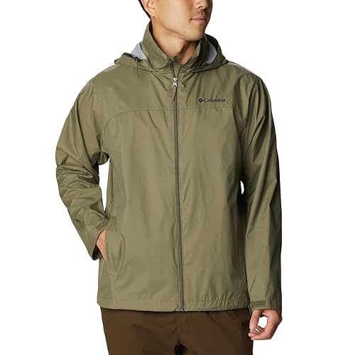 Columbia Men's Glennaker Lake Rain Jacket, Stone Green, Medium in