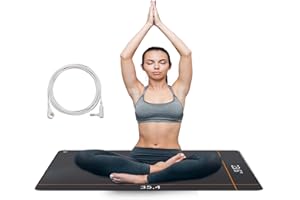 NIULAFR Reconnect to The Earth EMF Recovery Mat, 35.4x23.6 inches, Universal Grounding Sleep & Yoga Mat, Improves Energy, Sleep Assist, Helps with Anxiety - BLACK