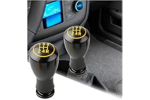 TSUGAMI 5 Speed Manual Car Shift Knob, Aluminum Alloy Gear Shifter Lever with M8 M10 M12 Threaded Adapter, Automotive Transmi