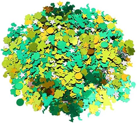 Dongyush Fashionable St Patricks Day Table Confetti Sprinkles Shamrocks Irish Table Decorations