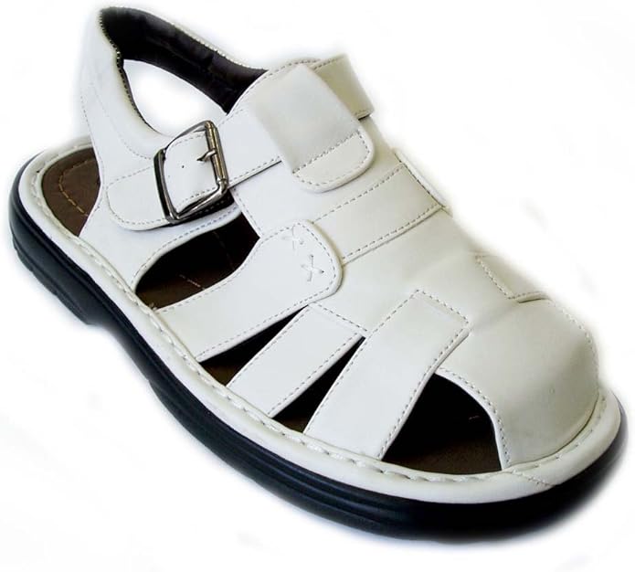 Amazon.com | New Mens Fisherman Comfort Close Toe Cross Straps Light Weight Sandals 98703 