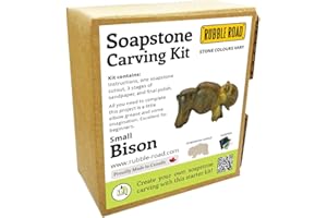 Bison Small Soapstone Carving Kit DIY Arts and Crafts Kit