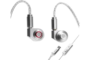 HiFiGo BGVP P05 Single Dynamic Driver in-Ear Monitors, 10mm PU+Ceramic DD IEMs in-Ear Earphones with Adjustable Tuning Filter and Interchangeable MMCX Cable (Type-C with mic)