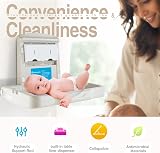 Modunful Horizontal Baby Changing Station Wall Mounted with Safety Strap view 2