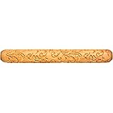 MKM Pottery Tools Large Long Wood Hand Rollers for Clay (LHR-004 Crazy Vine)