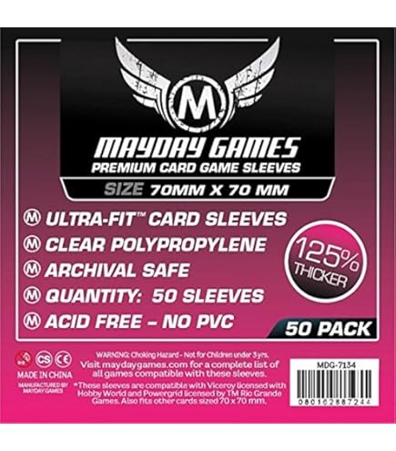 80x80 card sleeves Amazon.com: Mayday Games Medium Square Sleeves (80x80mm)