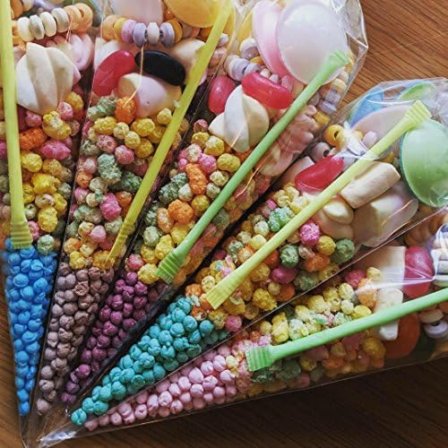 eventabox Pre Filled Millions Sweet Cones Colours Kids Party Bags Children's Birthday (30, Pink (Raspberry))