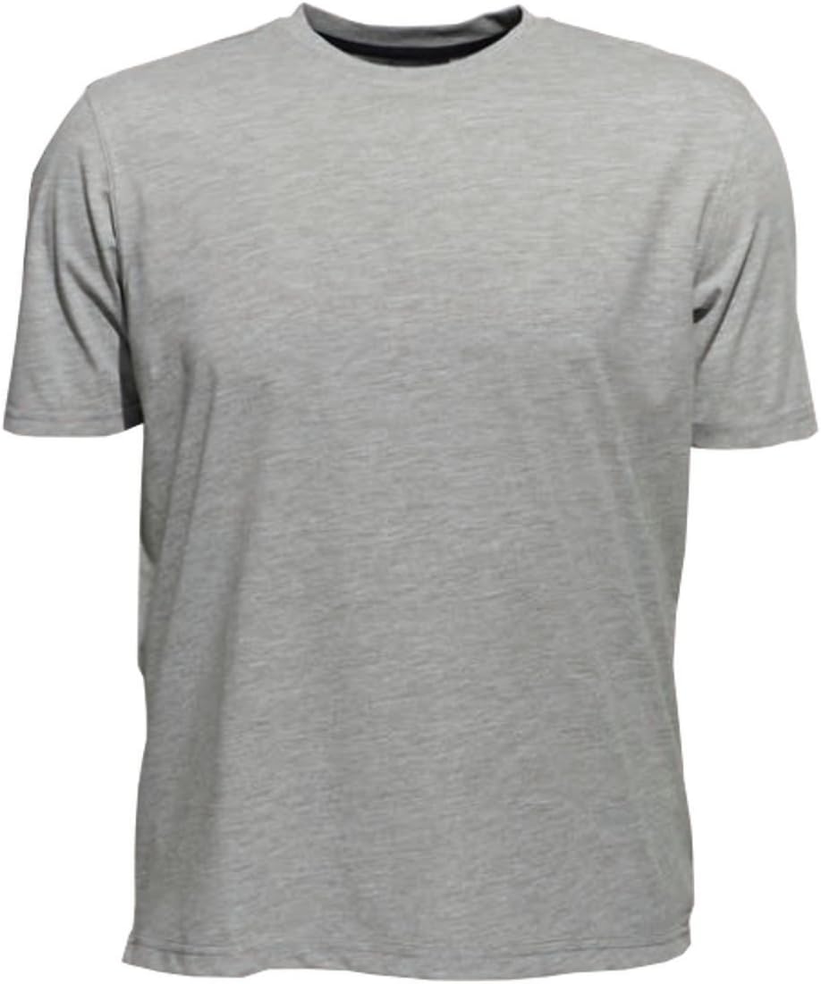 Oversize T-Shirt Men Grey Melange by Ahorn, 2xl-8xl:8XL