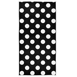 Polka Dot Black White Hand Towels 16x30 in Modern
