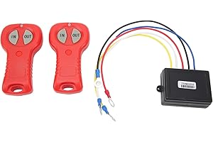 VELATEMOR 12V 24V Wireless Winch Remote Control Kit Fast Response Enhanced Safety 50FT Range for SUV Electric Winch Controlle