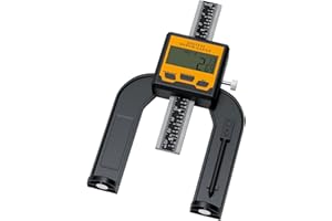 EXQUTOO Digital Depth Gauge Mini Digital Height Gauge 60mm Wide Aperture & Accurate to 0.1mm, Used for Horizontal & Vertical Measuring for Woodworking, Metalworking, Automotive Maintenance, etc.