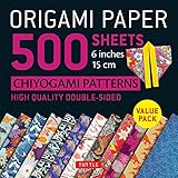 Origami Paper 500 sheets Chiyogami Patterns 6" 15cm