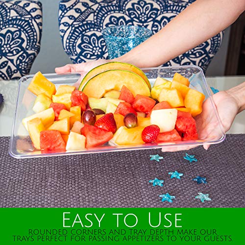 Plasticpro Plastic Serving Trays Serving Platters Rectangle 10 X 14