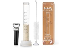 Sourdough Aliquot Jar Set, Glass Tube Sourdough Starter Kit, Precision Bulk Fermentation Container with Scale, Sour Dough Pro