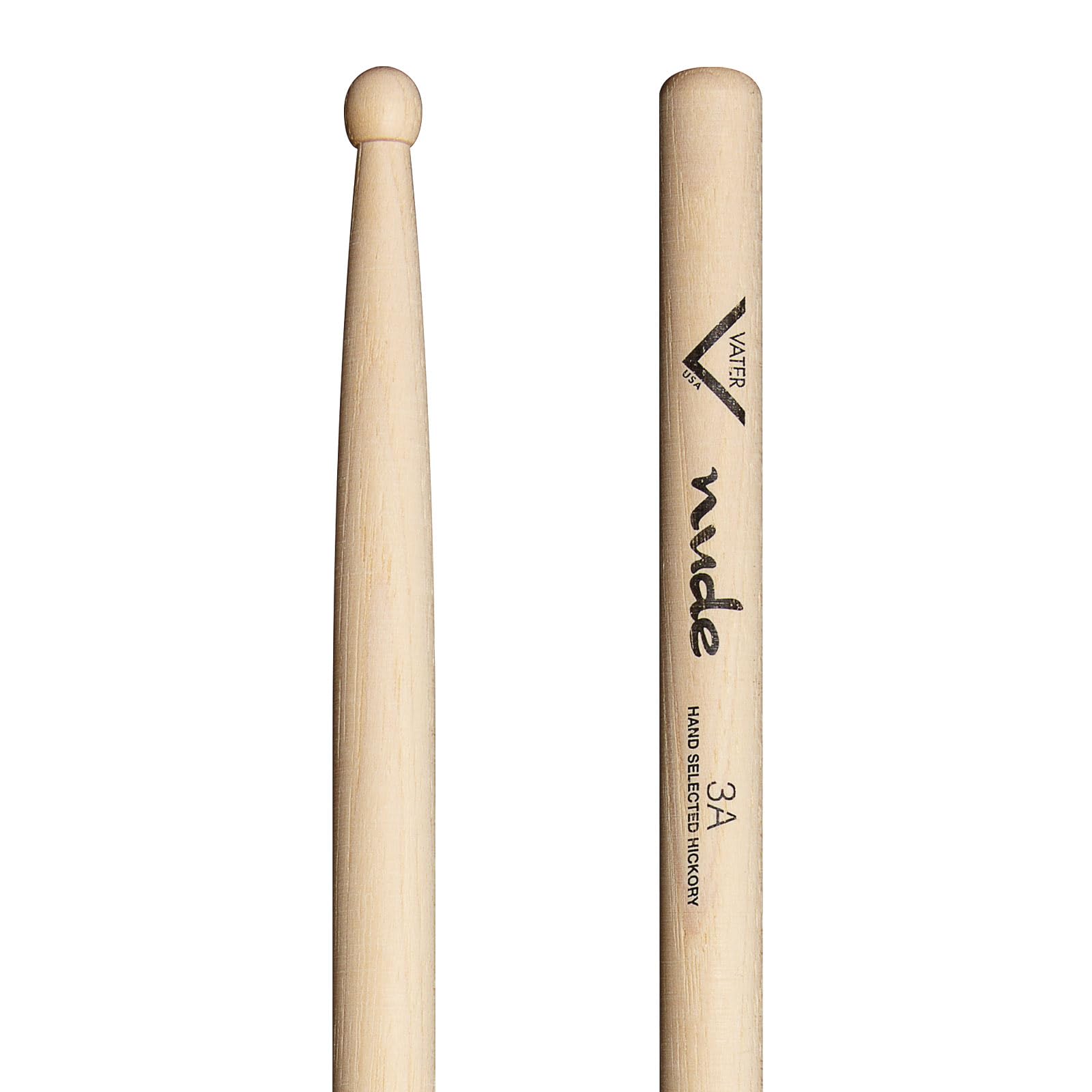 Vater Drumsticks VHN3AW - 3A Nude Series - Barrel Wood Tip