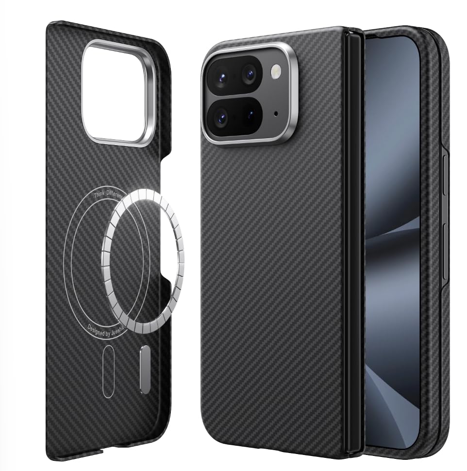 Photo 1 of (used) JUESHITUO for Google Pixel 10 Pro Fold Case, [Ultra Slim & Light] [600D Aramid Fiber] [Fit for MagSafe] Minimalist Carbon Fiber