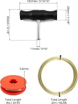 QWORK Car Windshield Removal Tool Kit with 2 Handles and 2 Wire Ropes view 6