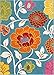 Well Woven Modern Rug Daisy Flowers Blue 5'X7' Floral Accent Area Rug Entry Way Bright Kids Room Kitchen Bedroom Carpet Bathroom Soft Durable Area Rug