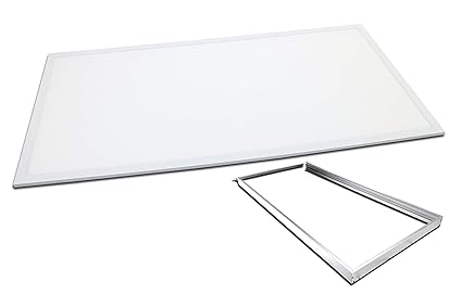 LED Panel 120x60cm in weiß wasserdicht mit Aufputz Rahmenmontage auch in weiß IP65 auch für Außenbereich
